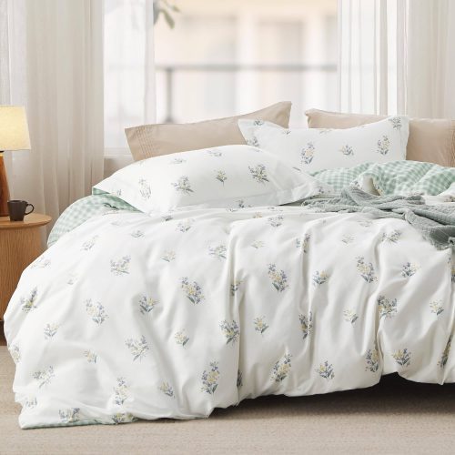 King 104 x90 01 White Green NoComforter 01