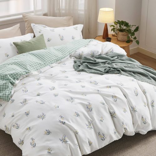 King 104 x90 01 White Green NoComforter 06