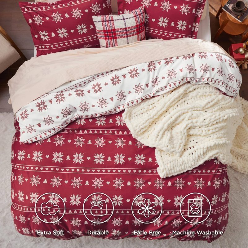 King 104 x90 Snowflake NoComforter 05