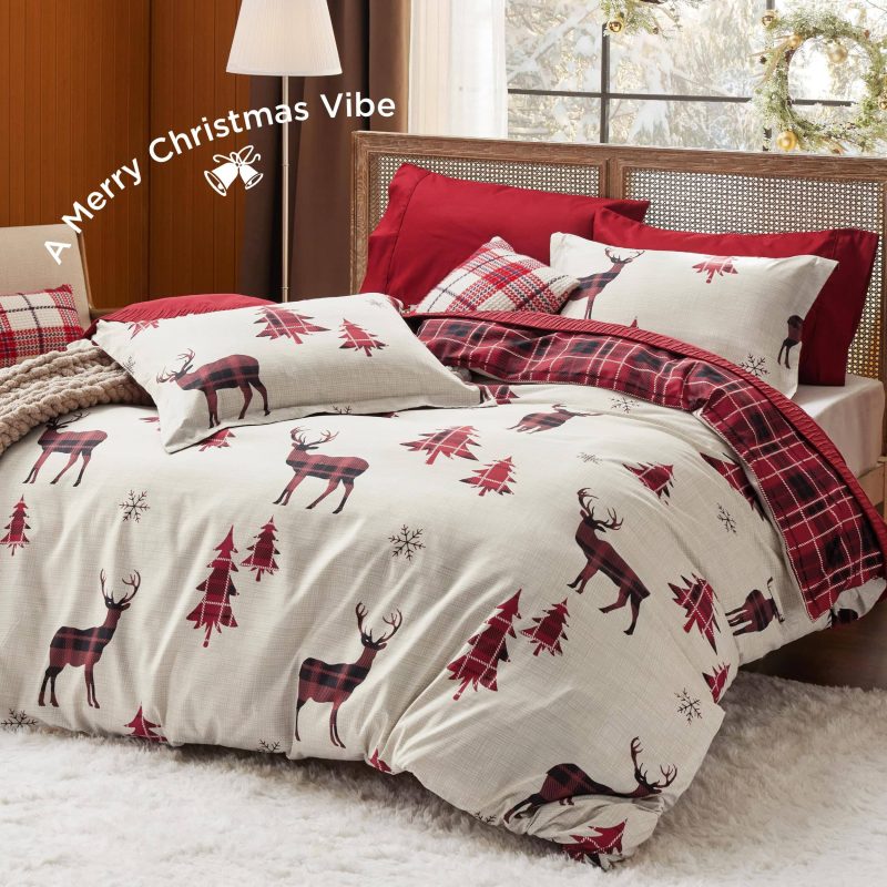 Queen 90 x90 Reindeer NoComforter 02