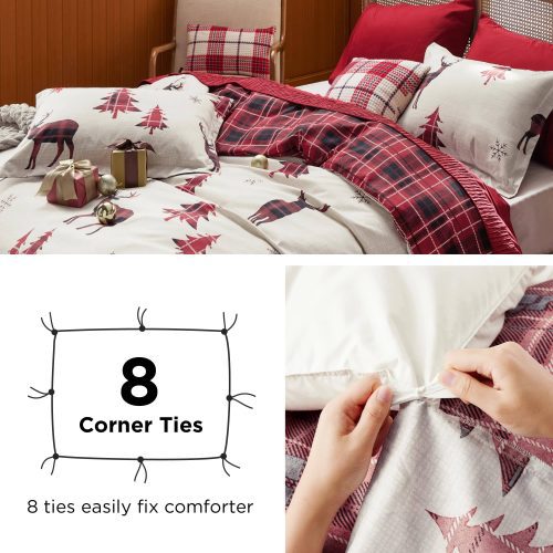 Queen 90 x90 Reindeer NoComforter 04