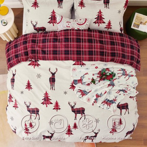 Queen 90 x90 Reindeer NoComforter 05