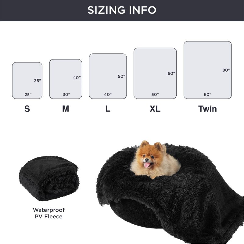 XL 50x60 LongFauxFur Black 04